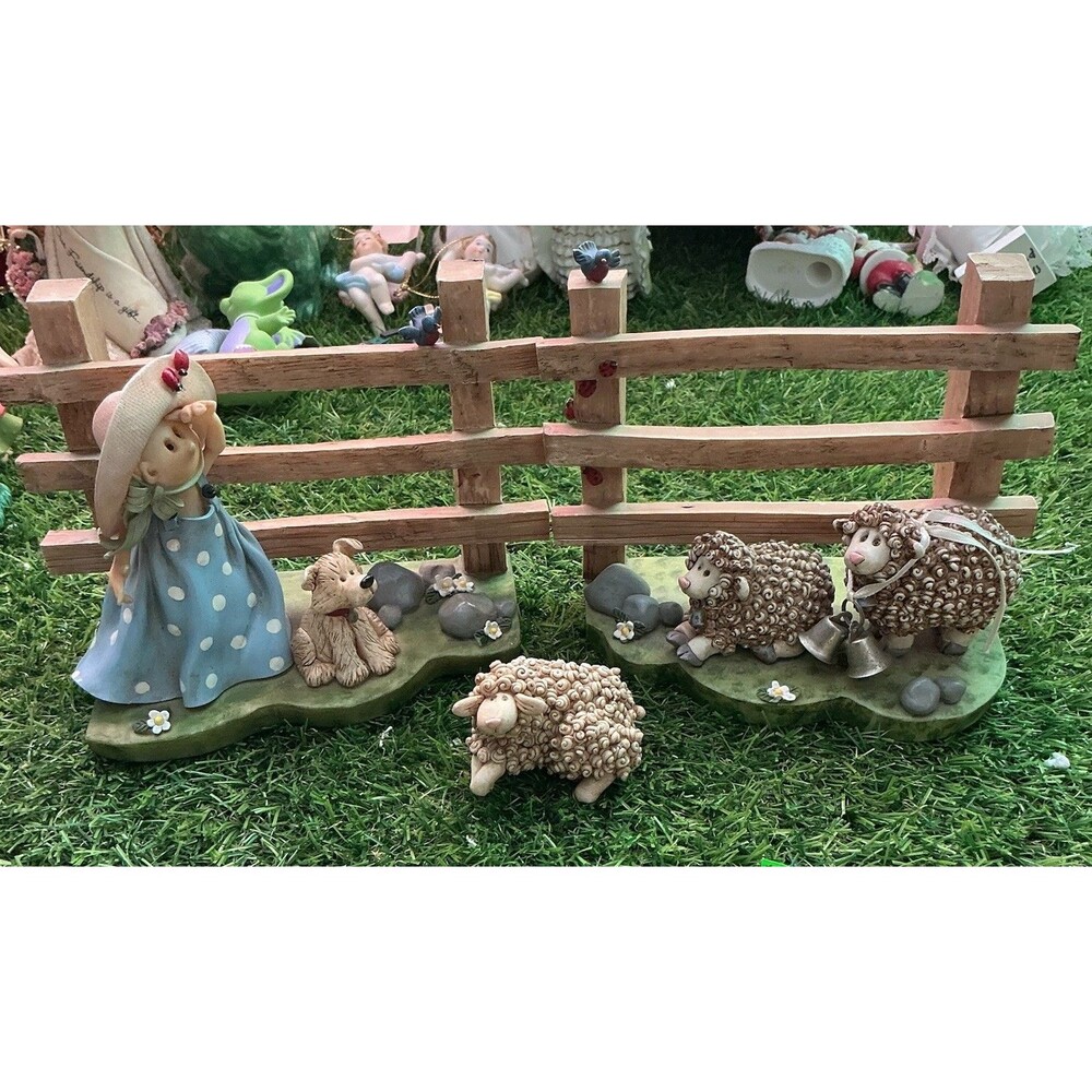 Jordan’s Gift Little Bo Peep Sheep Fence Figurine Set 1999 #11263